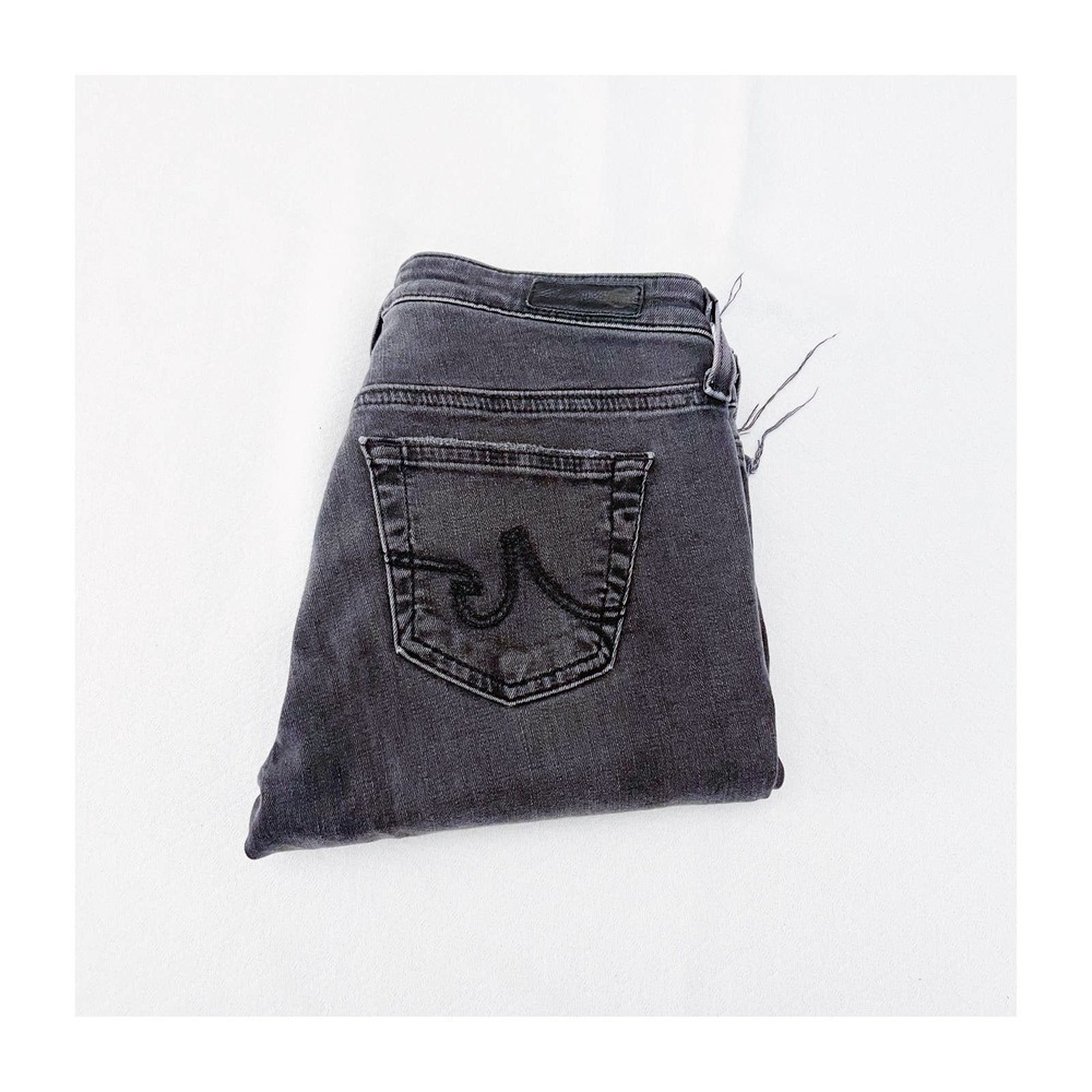 AG The Legging Ankle Super Skinny Ankle Black Denim Jeans SZ25